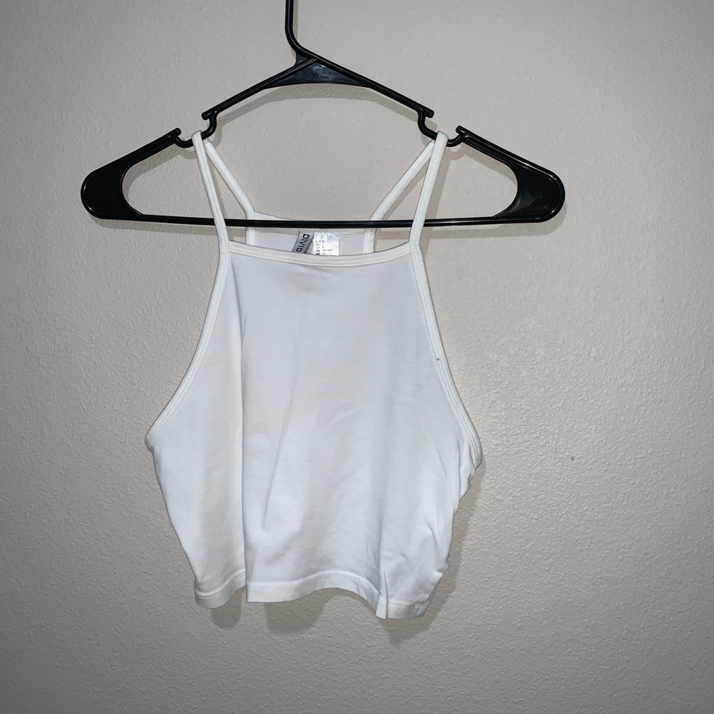 White crop tank top